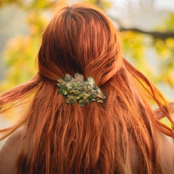 Spona do vlasů - dubový list