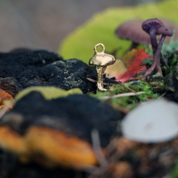 Pozlacená houbička - přívěsek