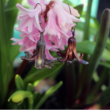 Poměděné hyacinty - náušnice