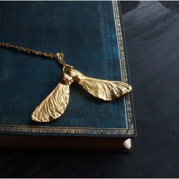 Gilded maple wings - pendant