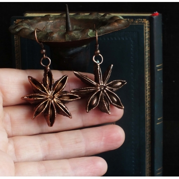 Star anise earrings